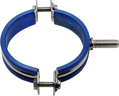 Miniatura 3 de HFS (R) Soporte de abrazadera de tubo de 5 "correas de soporte de carrete de tubo con soldadura 12" perno macho BSP