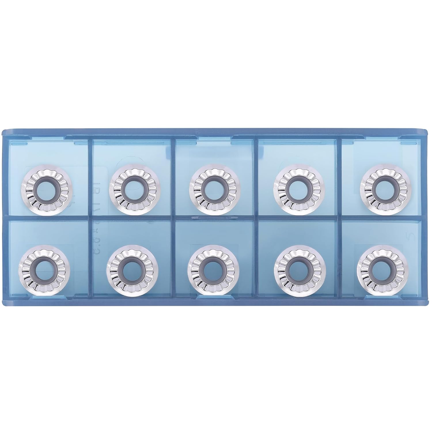 RCGT1204MO (RCGT43) Carbide Turning Inserts for Aluminum, Uncoated Round Lathe Inserts with LH Chipbreaker for Non-Ferrous Metal, Polished Finish for Facing and Profiling, 10pcs