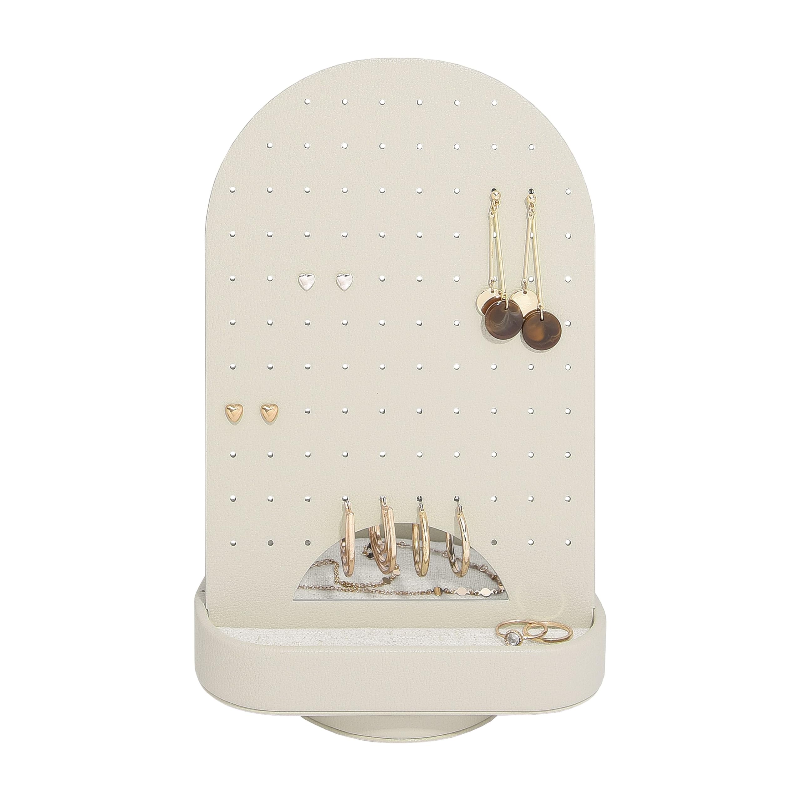Stackers Oatmeal & Linen Rotating Earring Organiser