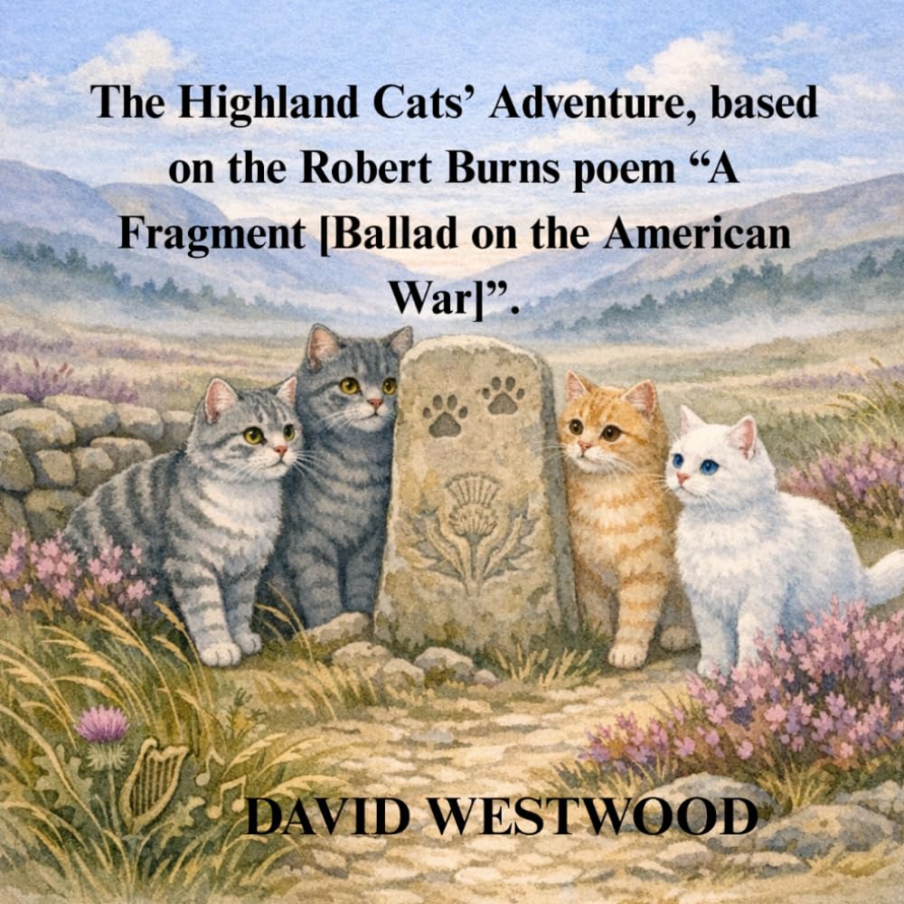 The Highland Cats’ Adventure, based on the Robert Burns poem “A Fragment [Ballad on the American War]”. (Robert Burns for children)