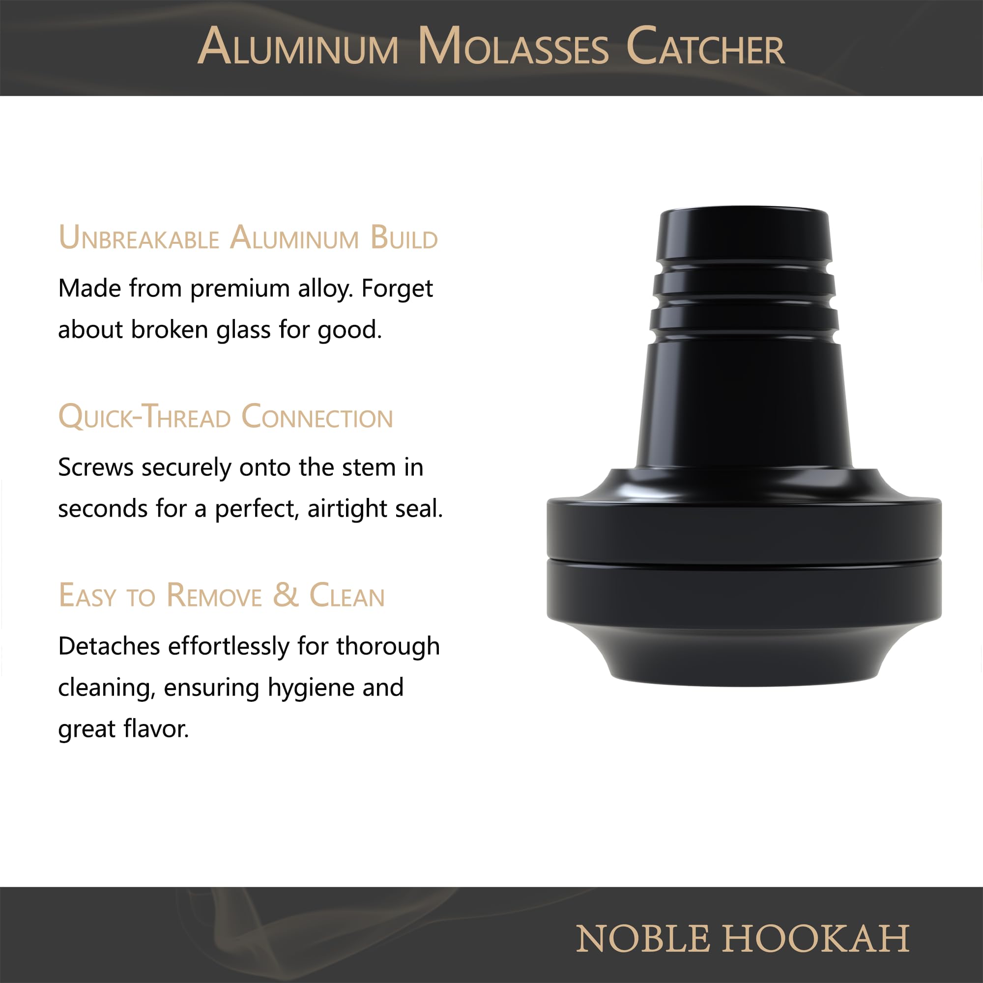NOBLE HOOKAH 62,6 cm Set de Shisha 4 Conexiones con Cabezal de Narguile Gran Narguile de Tubo de Aluminio con Colador de Melaza de Aluminio, Equipado con 4 Mangueras de Silicona y Asa