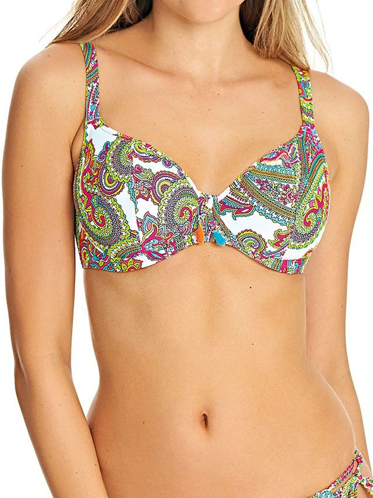 Freya Women's Multi New Wave Underwire Plunge Bikini Top, 28E,