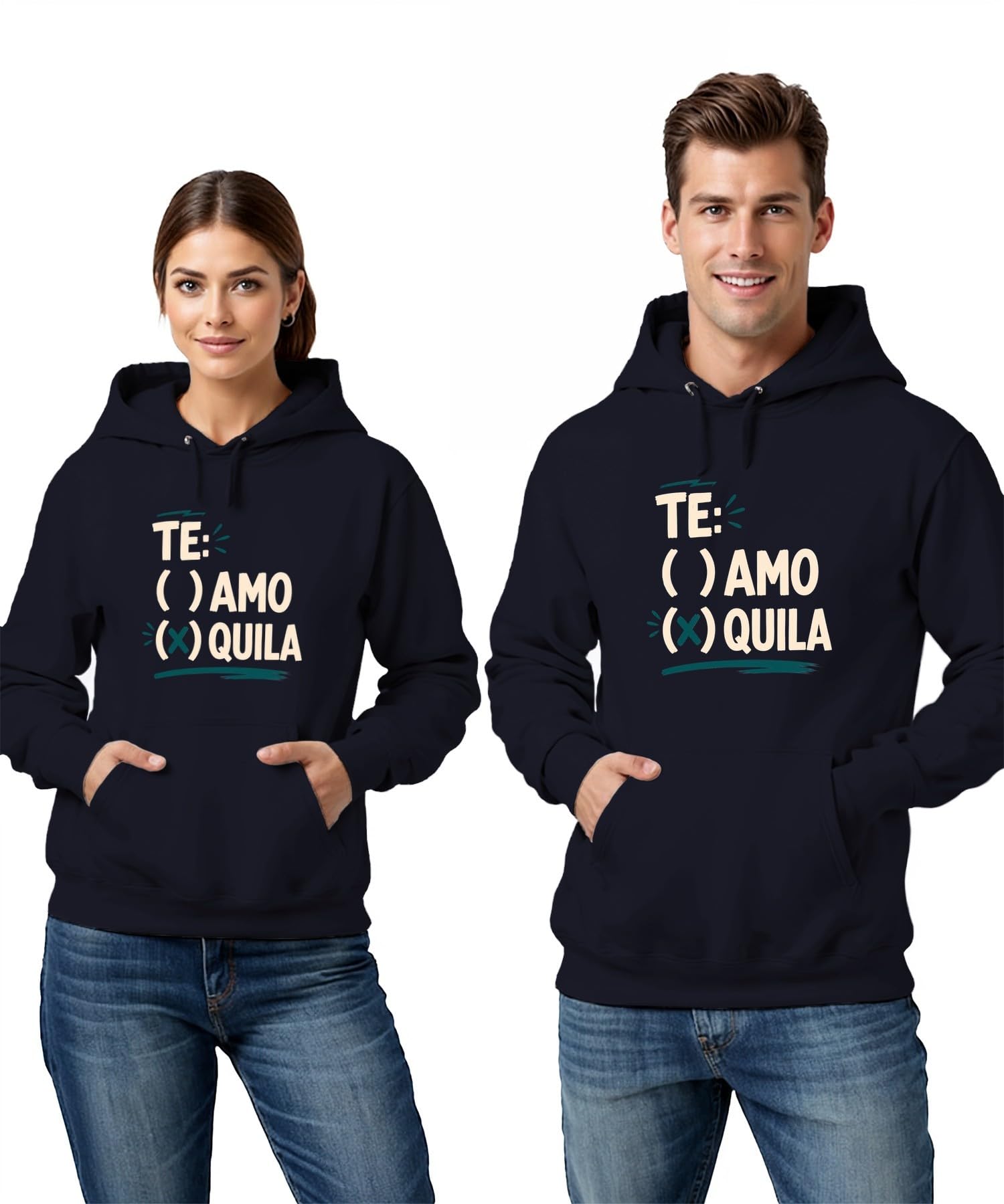 Te Amo Tequila śmieszna bluza z kapturem
