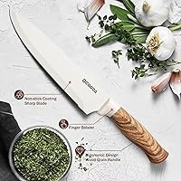 Vista 3 de Knife Set,GOODA 9 Piece Kitchen Knife Set with Block and Sharpener, Anti-Rust Stainless Steel Cooking Knives Set for Kitchen, Chef Knife Block Set