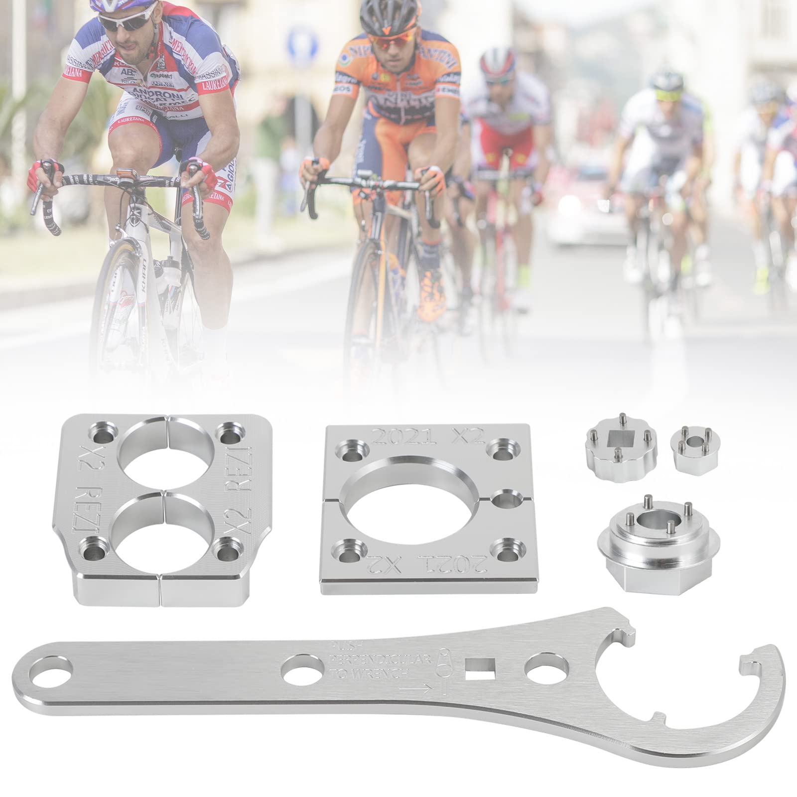 Areyourshop Float Shock Rebuild Tool Kit Vise Clamp + Sealhead + 4 pin Sockets for 2021 Fox X2 for Bikes Bicycle