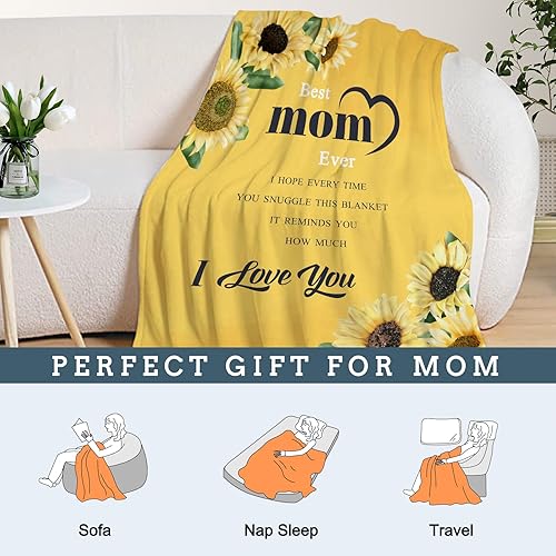 Miniatura 10 de Manta de regalo para mamá, manta rosa para el día de la madre, de hija, hijo, vacaciones de cumpleaños para mamá, abuela, mujeres, te amo mejor