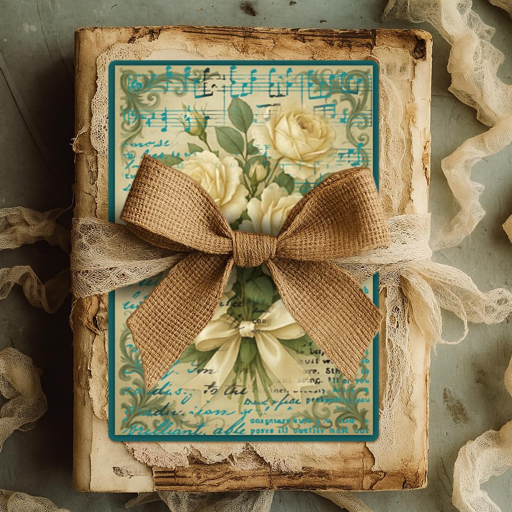 PH PandaHall Timbro Trasparente Vintage per Scrapbooking Fai Da Te, Timbro In Gomma con Intestazione Scritta A Mano, Sfondo con Testo, Timbro In Silicone per La Creazione di Biglietti, Rivista