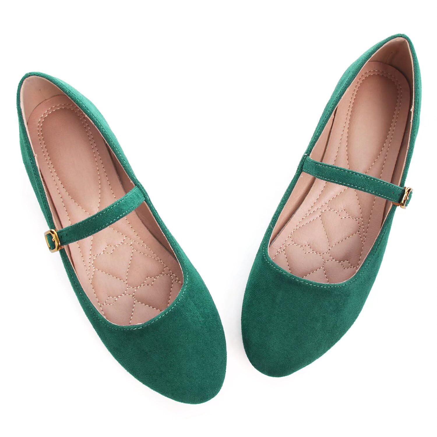 LUXINYU Women's Slip on Flats,Classy Round Toe Solid Classic Mary Jane Ballet Dance Shoes Soft Comfortable PU Flat Shoes