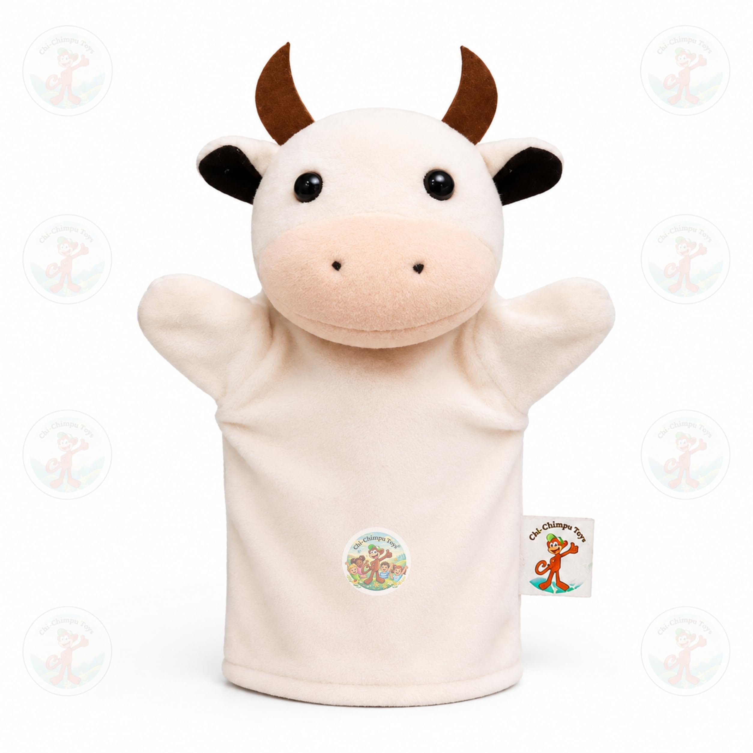 Cow Hand Puppet for Kids | Soft Plush Animal Puppet | Storytelling, Role Play, Preschool Learning Toy | Interactive Educational Puppet for Boys & Girls-image-41