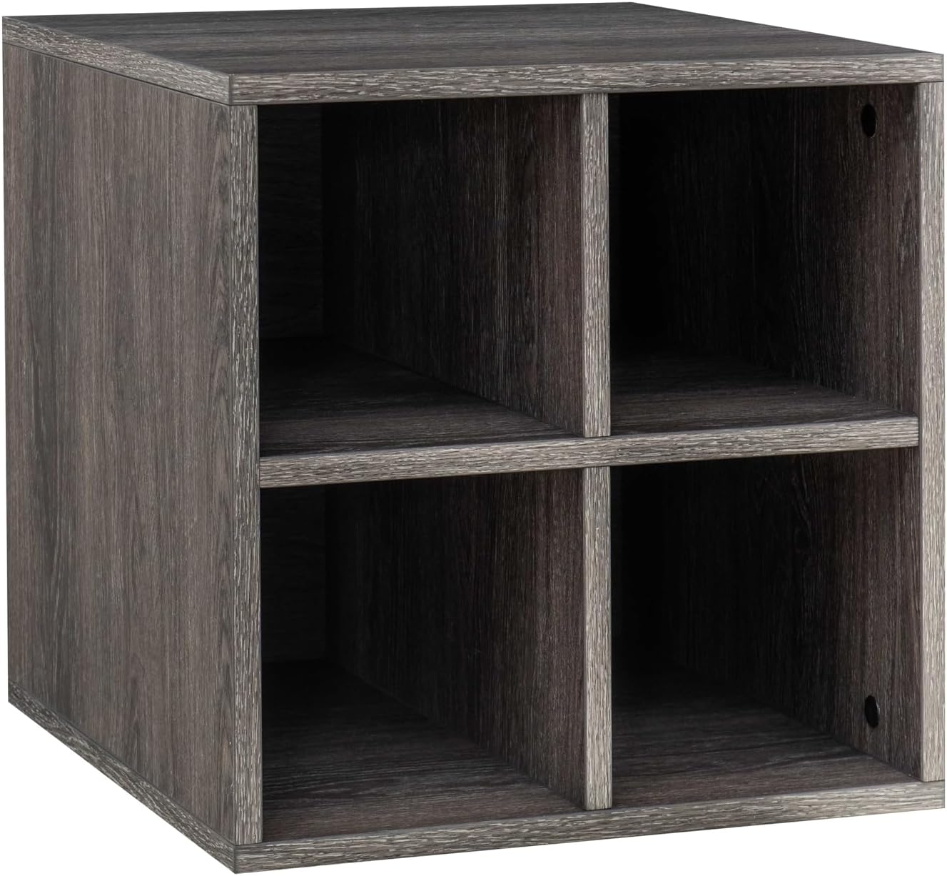 Sunjoy Quub Quarter Saving Stackable MDF Wood Cabinet for Living Room, Bedroom and Other Indoor Space, Walnut…