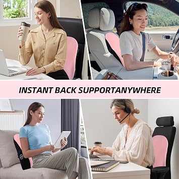 LIQUN Memory Foam Seat Waist Pillow, for Office Chair, Car, Game Chair Lower Back Pain Relief and Improve Posture Lumbar Support Pillow, (Grey)