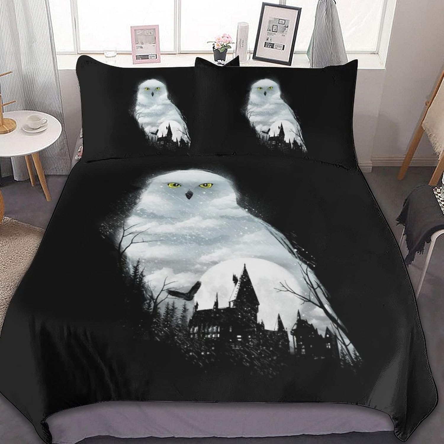 新品未使用•海外購入【Harry Potter】ベッドカバー 5尺:1.5m~】 ハリーポッター ベットカバー & 枕カバー 4点セット