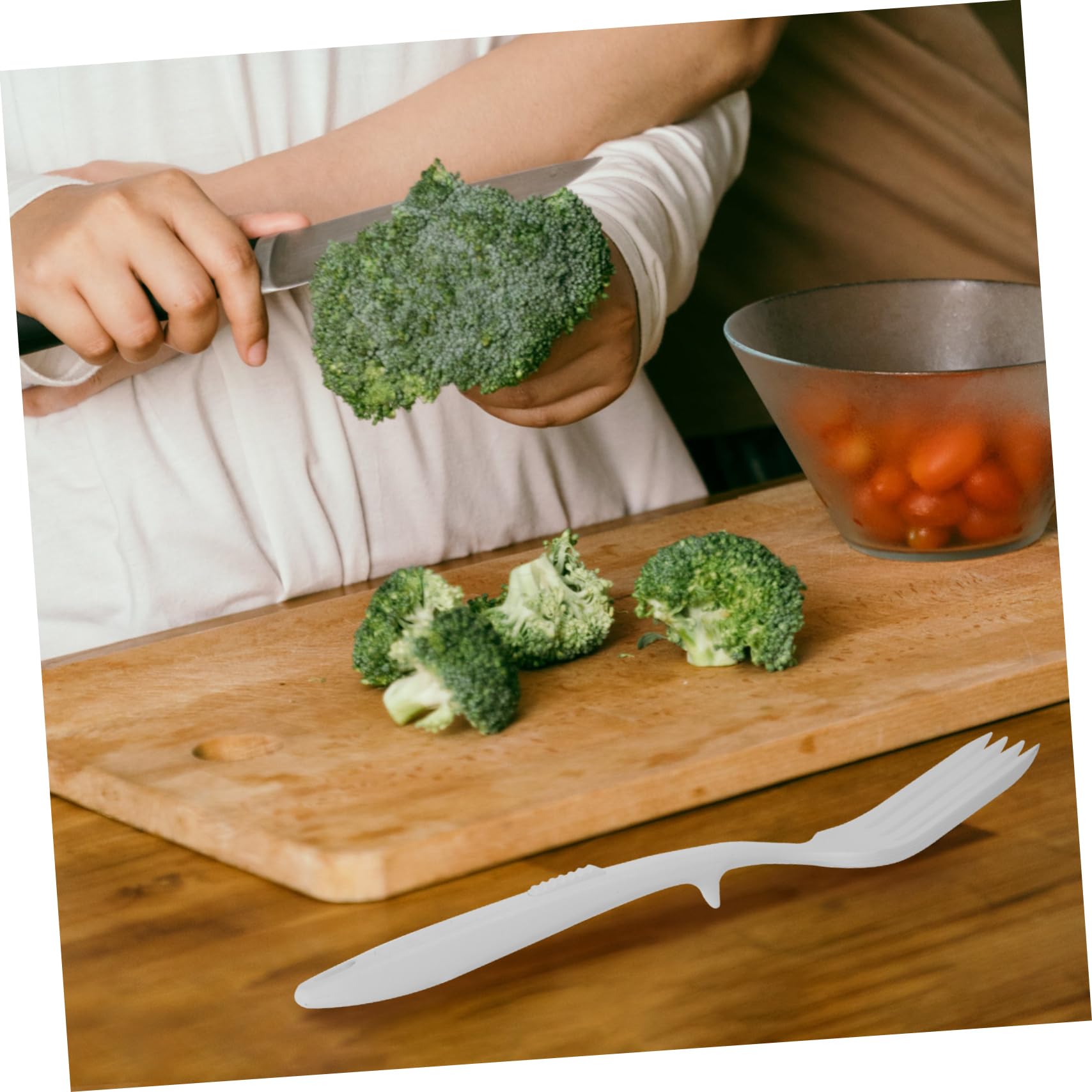 COLLBATH 2pcs Noodle Forks Nonstick Silicone Forks for Cooking Reusable Pasta Tools Kitchen Utensils