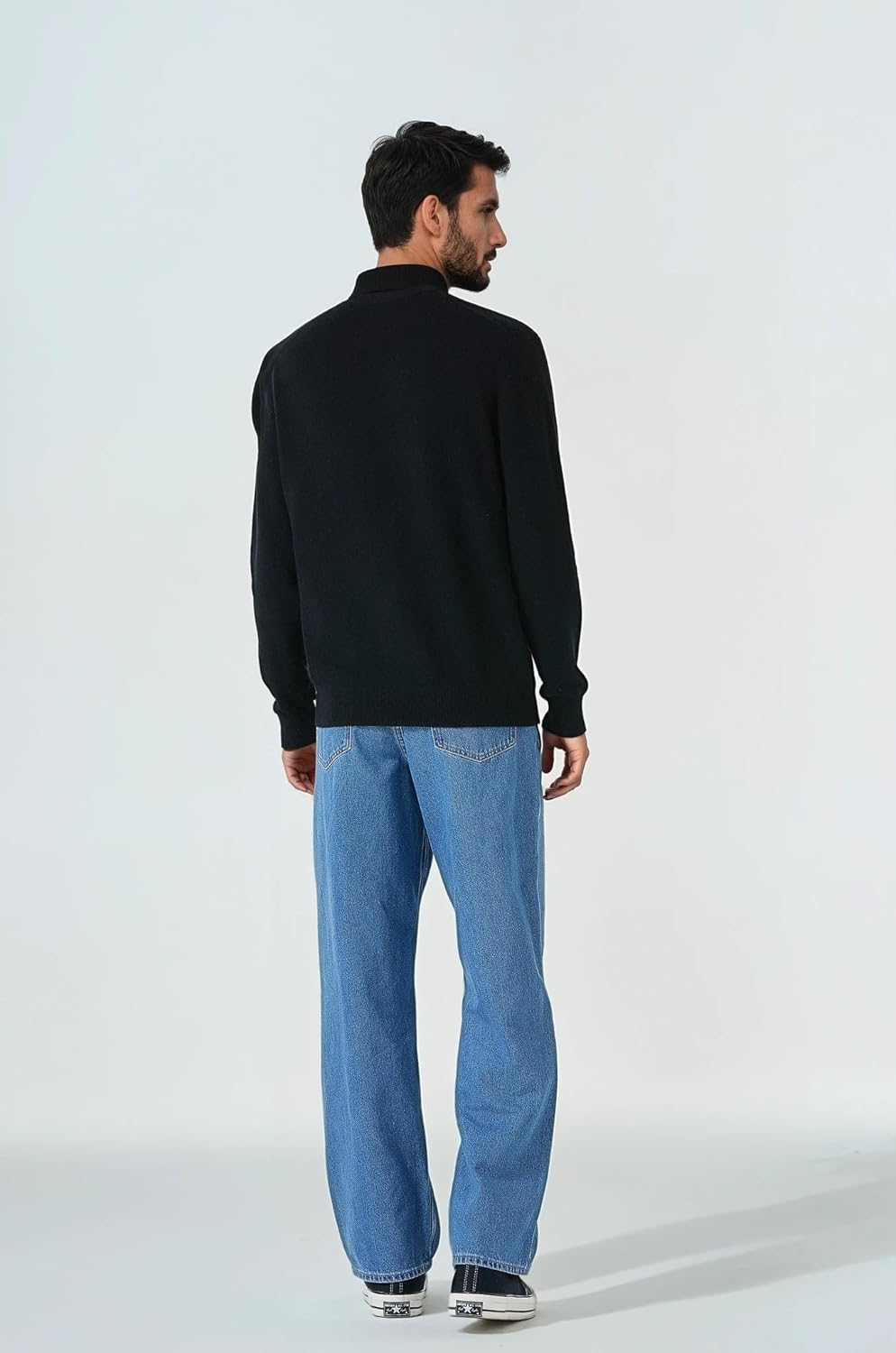 Men’s 100% Pure Cashmere Sweater – Grade A Mongolian Cashmere Crew Neck Pullover, Soft Warm Lightweight Luxury Knit - Image 3