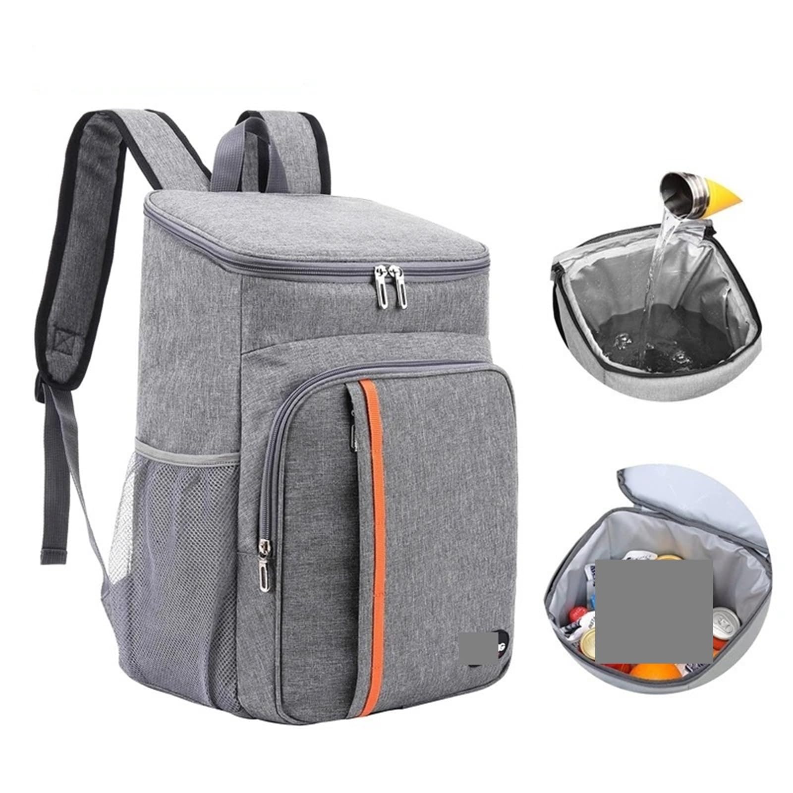 Bolsa De Almuerzo Bolsa de almuerzo térmica de 18L, caja de comida portátil, refrigerador impermeable, estuche aislado de hielo, mochilas de tela Oxford for acampar, caja de hielo Para Oficina，Picnic(