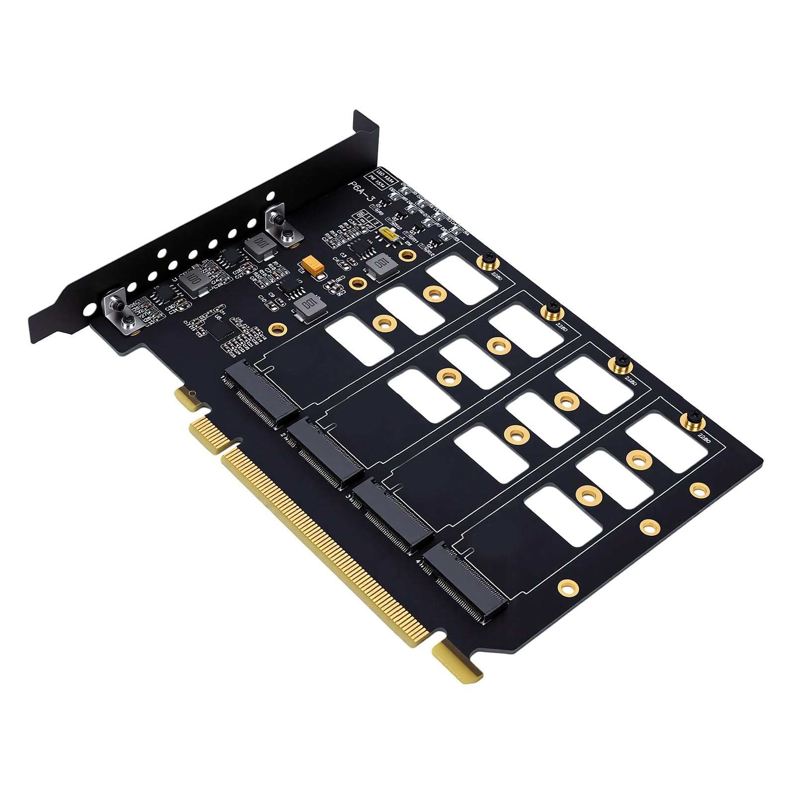 XUMIUZIY Karta PCIe do Dysków NVMe SSD, Niezależne Gniazda Zasilania