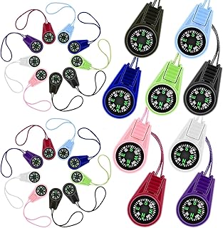 TOPHONIEX 27 Pieces Mini Compass for Kids Compass Keychain, Mini Survival Compass Kids Scout Compass Camping Hiking Pocket Compass for Emergency Survival Kits