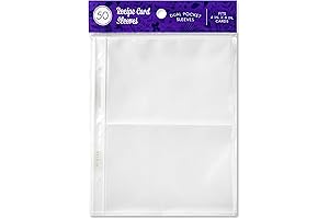Jot & Mark Binder Page Protectors for 4x6 Recipe Cards or Photos (50 Count)
