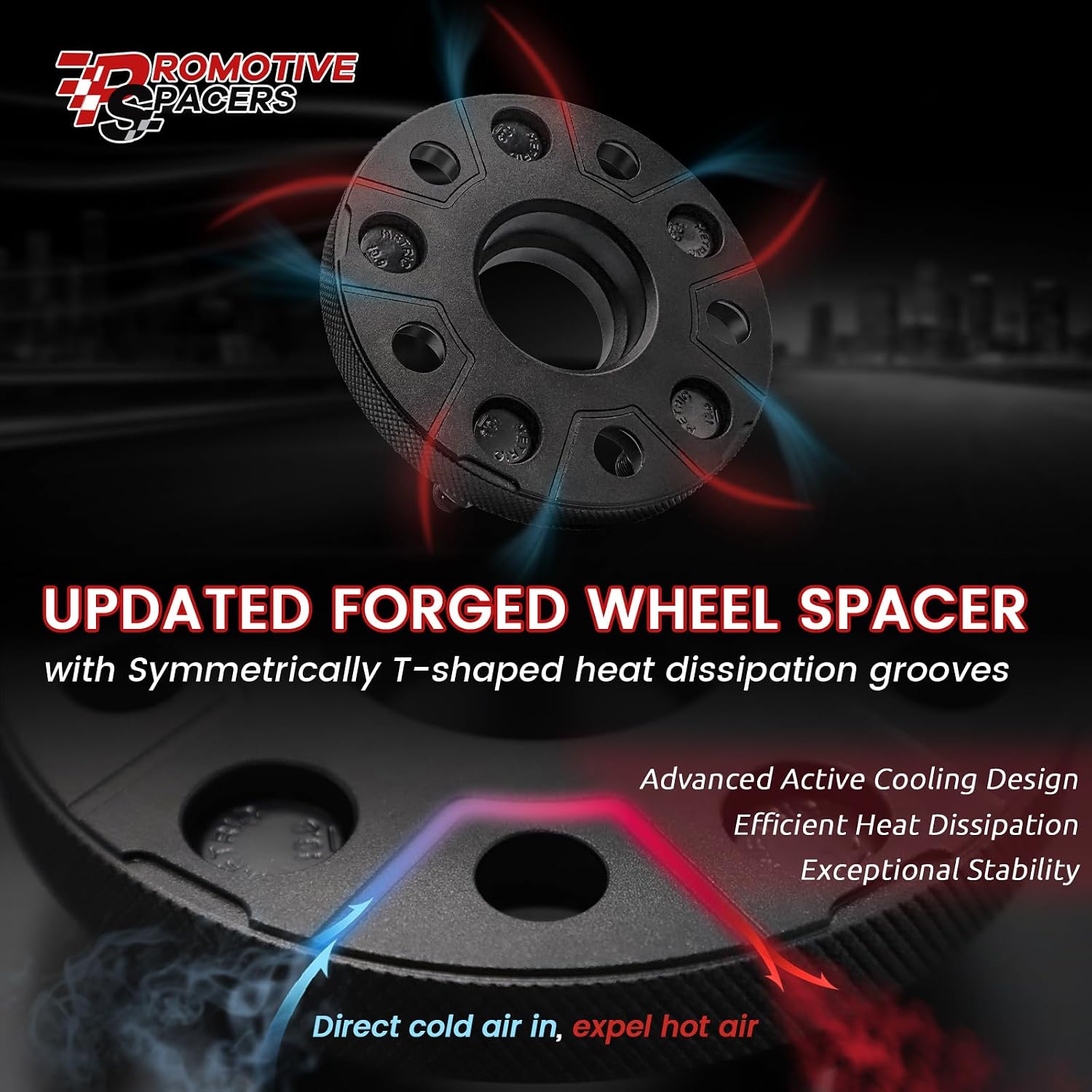 PROMOTIVE 5x4.5 Wheel Spacers 1'' - 5x114.3 CNC Forged 5 Lug Hubcentric Spacer 25mm with M12x1.5 Studs & 60.1mm Hub - Fit Lexus RX350 ES GS LS SC/Toyota Camry Avalon RAV4 Sienna/Scion TC XB 2PCS