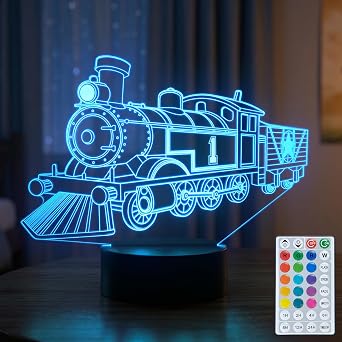 Train Night Light, Steam Train Gifts for Boys Kids