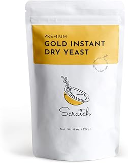 Scratch Gold Instant Dry Yeast 8oz - Rapid Rise, Add to Dry Mix for Bread, Pizza Dough, Bread Machines & More