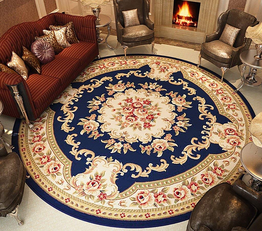 Tapis rond chinois MU pour salon, table basse et chambre