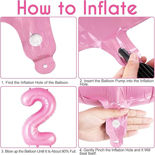 Miniatura 14 de Globo rosa del número 0 de 40 pulgadas, globos grandes de aluminio con número de helio, globos gigantes gigantes de Mylar número 0 para decoración