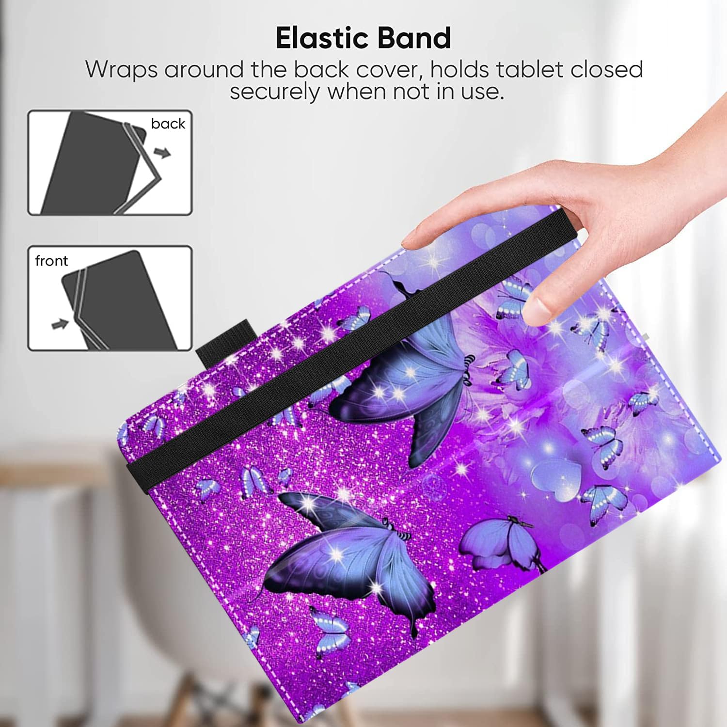 Funda universal para tablet Android de 11 y 11.5 pulgadas, funda plegable delgada con soporte para pantalla táctil de 10.5, 10.9, 11, 11.5 pulgadas y todas las fundas para tabletas con 3