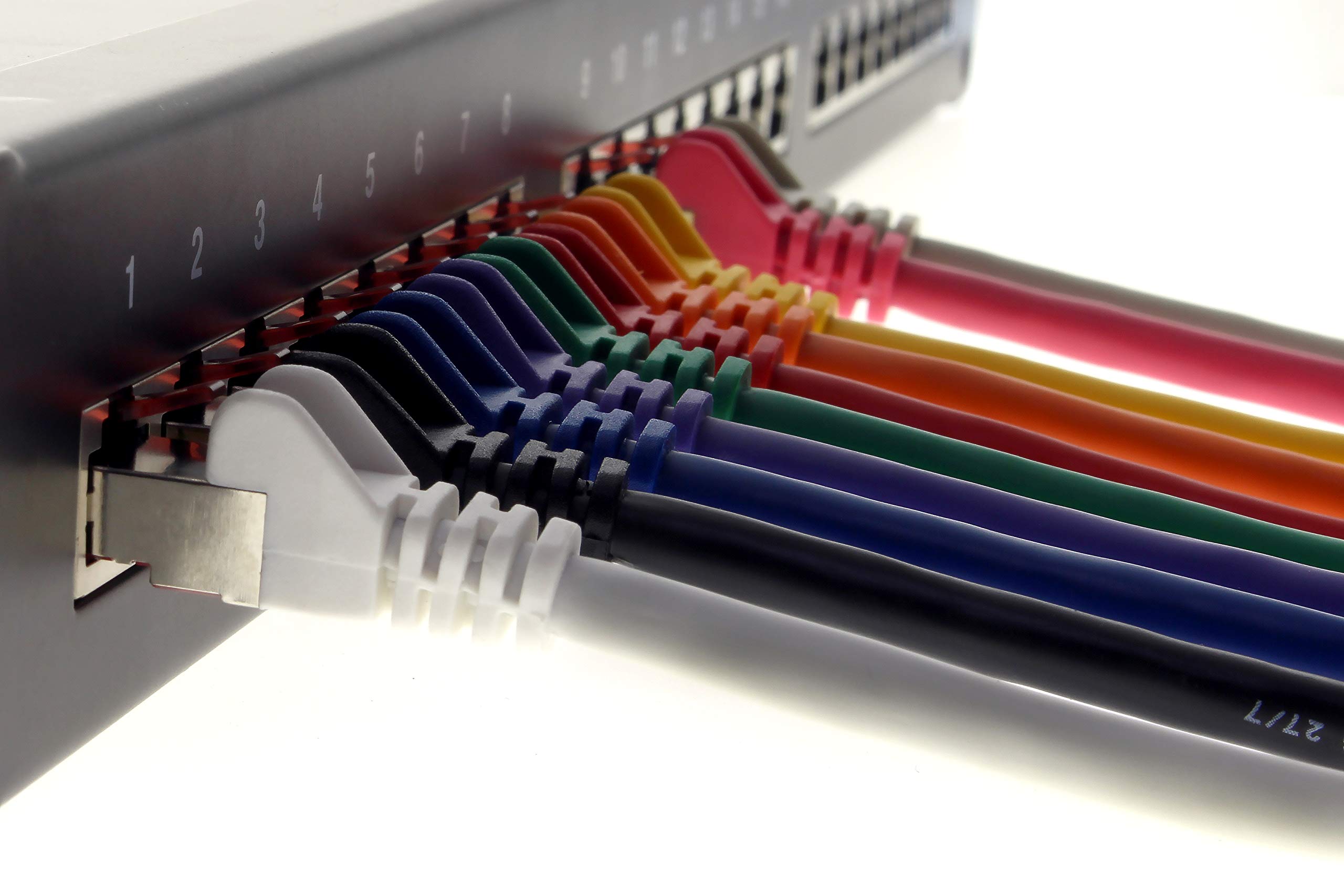 Cavo di Rete Cat.6 5m Nero - 5 x Cavo Ethernet Lankabel Cat6 Cavo di Rete LAN Sftp Pimf Patchcable 1000 Mbit s Compatibile con Cat5 Cat5e Cat6a Cat7 Cat8