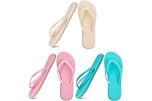 Pack of 3 Women's & Girls' Comfy Summer Flip Flops