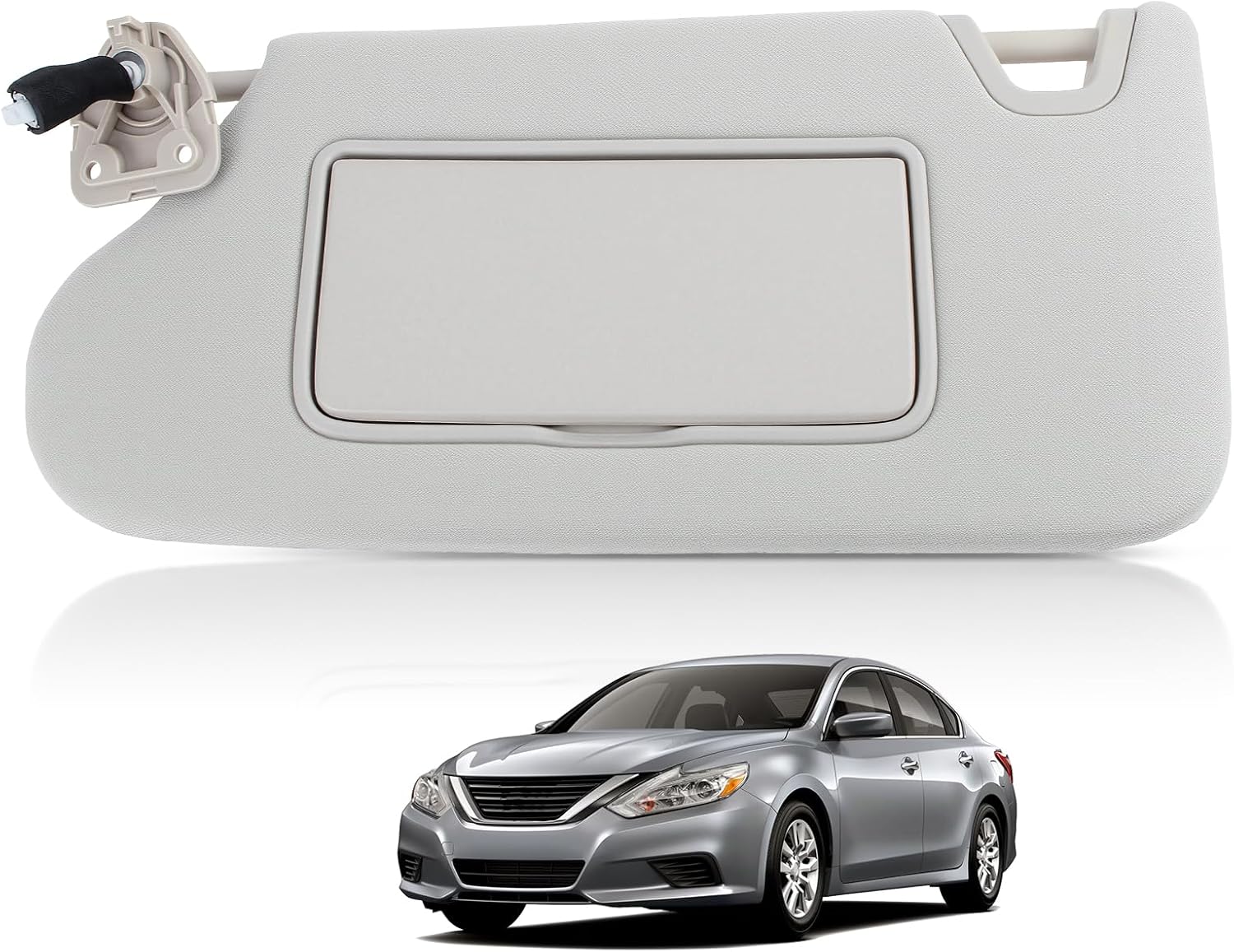 AUTOKAY Gray Left Driver Side Sun Visor Fits for Nissan Altima 2013 2014 2015 2016 2017 2018 with Light, Replace#96401-3TA2A 964013TA2A