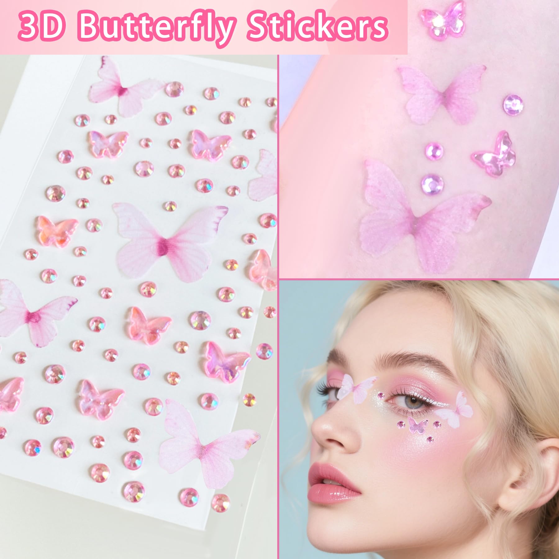 YeahBoom Fairy Wings LED Luminous with Elf Ears LED Fairy Headband and Star Wands Butterfly Wings Costume for Carnival Party - Image 4