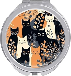 Espejo de maquillaje de viaje con silueta de ...