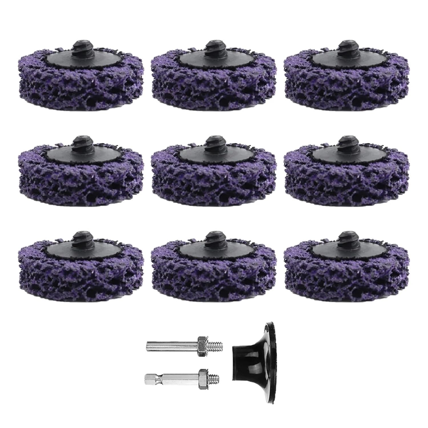 10PCS Rust Remover Abrasive Wheel Discs 50mm Angle Grinding Polishing Strip Discs for Metal Workpiece Surface Treatment(Purple)