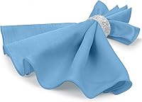 Vista 71 de Ultimate Textile -1 docena - Reversible Shantung Satin - Majestic - Servilletas de tela Majestic de 17 x 17 pulgadas color azul pizarra