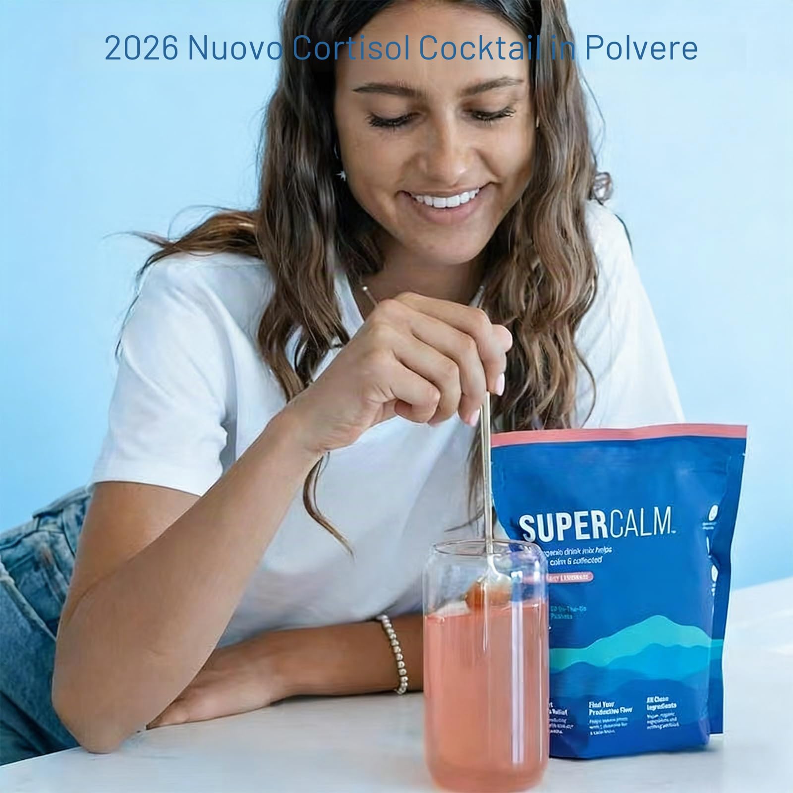 2026 New Cortisolo Cocktail in Polvere, Jello Cortisolo Cocktail Contiene Limone e Lampone, Ridurre il Cortisolo Dimagrire, Rimanere Rilassati & Ridurre Naturalmente lo Stress (2 Bustine)