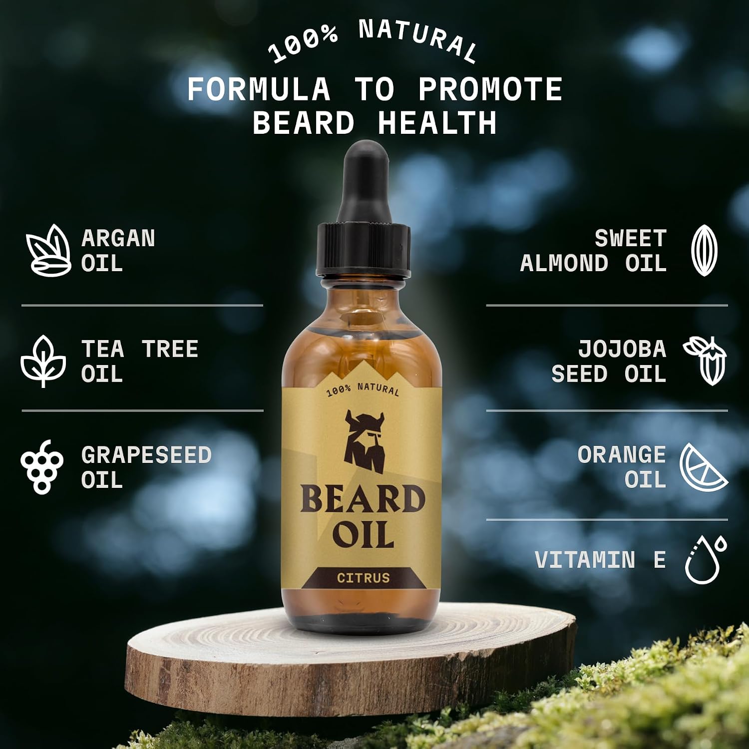 Striking Viking Beard Oil for Men - 2 Fl Oz, Citrus image 5