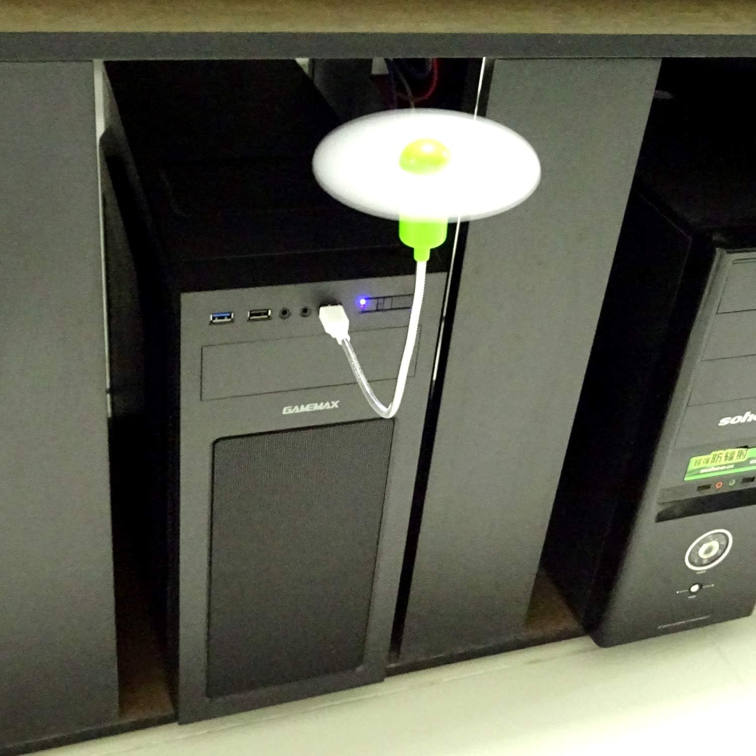 Honbay 4PCS Mini Mobile Portable USB-Powered Cooling Fan Gooseneck Air Blower for Desktop PC Computer Laptop Notebook Tablet : Electronics