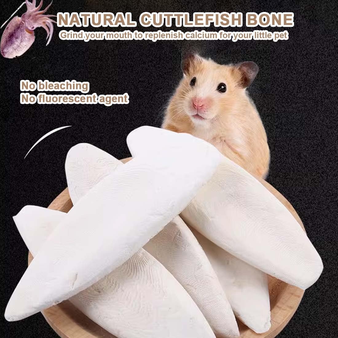 6 Pezzi Seppia Uccelli Masticare Giocattoli pappagalli Giocattolo da Masticare Seppia Ossa per Tartarughe, Uccelli, lumache, 11-13 cm