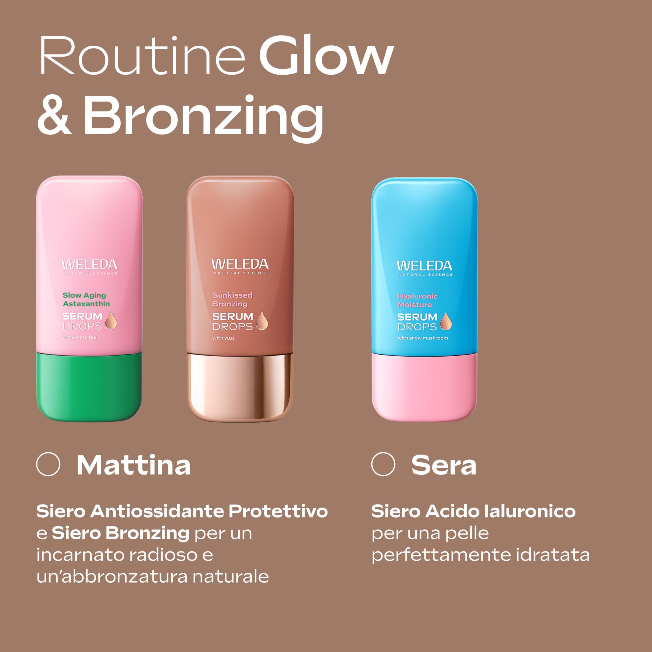 WELEDA Siero Bronzing Booster Drops, nutre intensamente la pelle e le dona un aspetto radioso, come baciato dal sole (1x 30 ml)