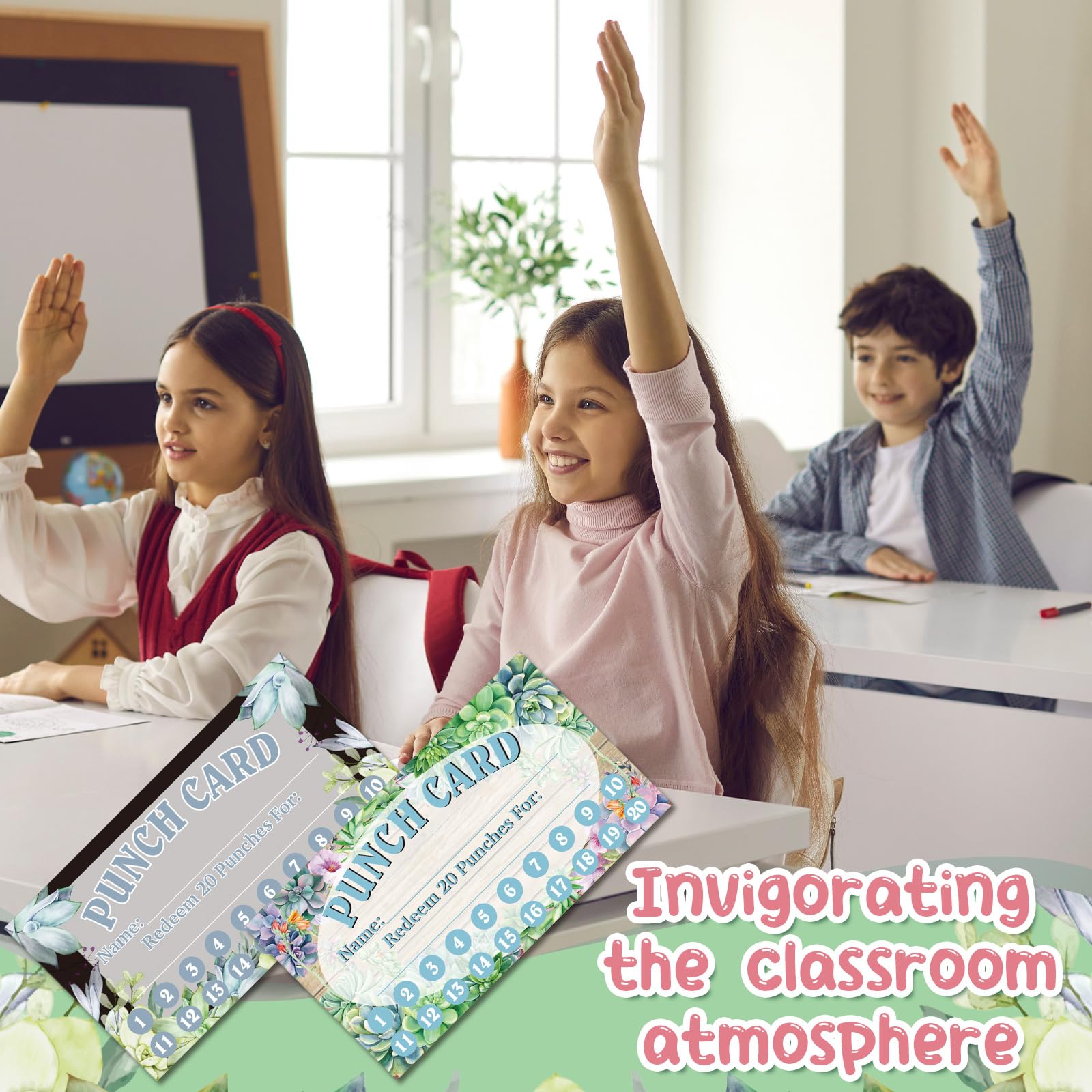 Snapklik.com : Fumete 400 Pcs Punch Cards For Classroom Reward Cards ...
