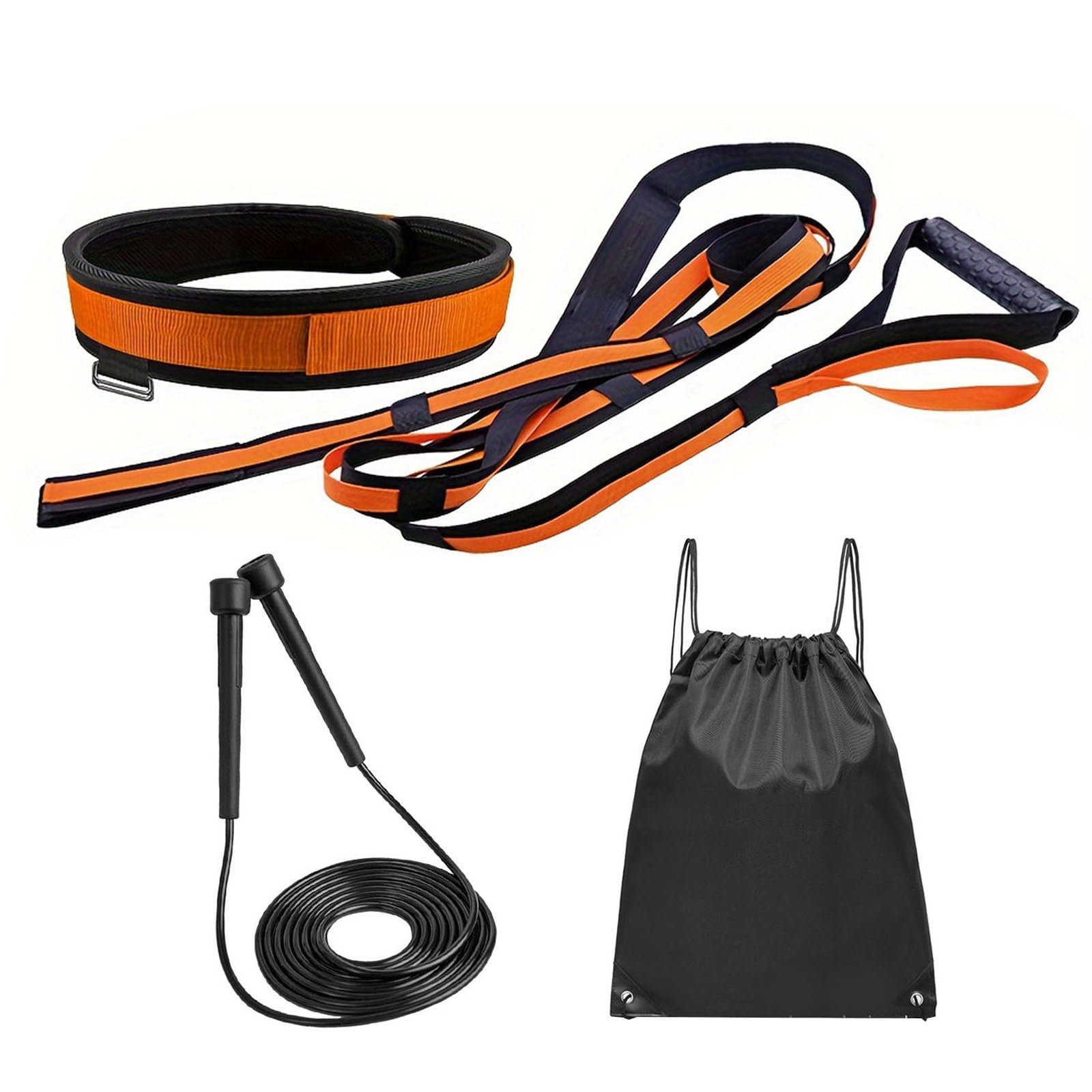 Ljmyy Speed Training Set Resistance Band Overload Running Resistance Harness with Jump Rope Strength Training Accessories