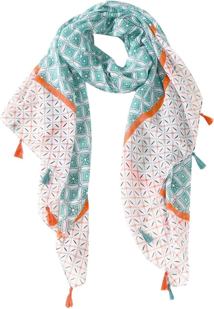 MELIFLUOS DESIGNED IN SPAIN Scarf for Women Lightweight Paisley Fashion for Summer Fall Scarves Shawl Wrap image 3