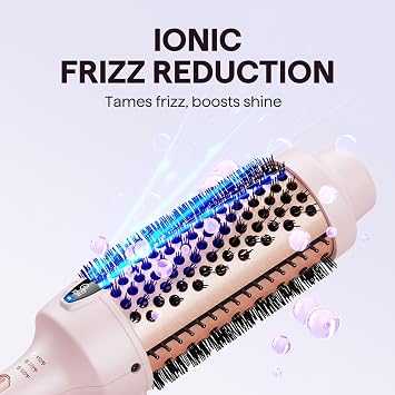 Wavytalk Thermal Brush, Blowout Express 1.7 Inch Blowout Brush, Negative Ion Technology for Creating Smooth Relax Blowouts, Give the Hair Body and Shine, Millennial Pink