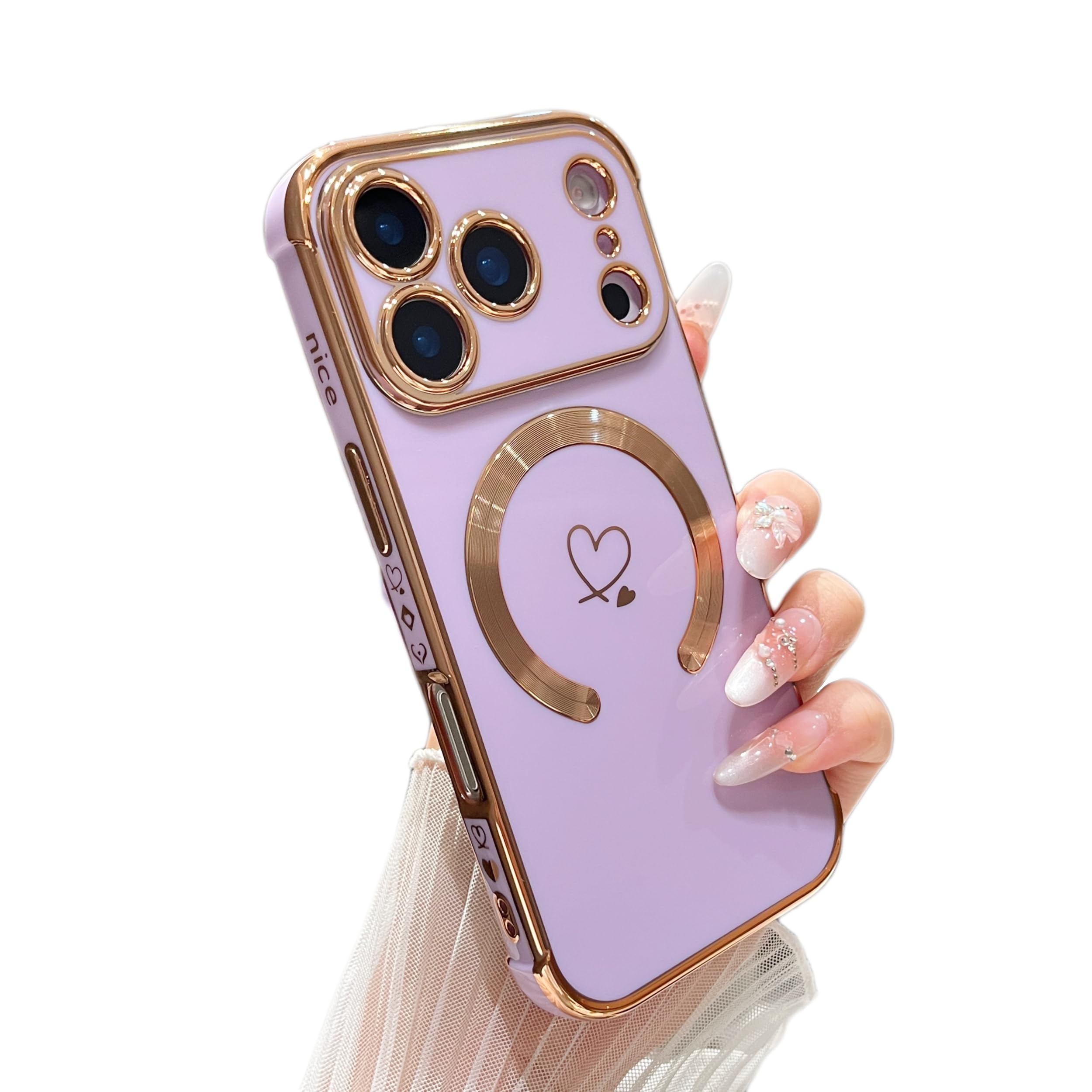 Coque de protection magnétique violet clair finition placage de luxe - 8
