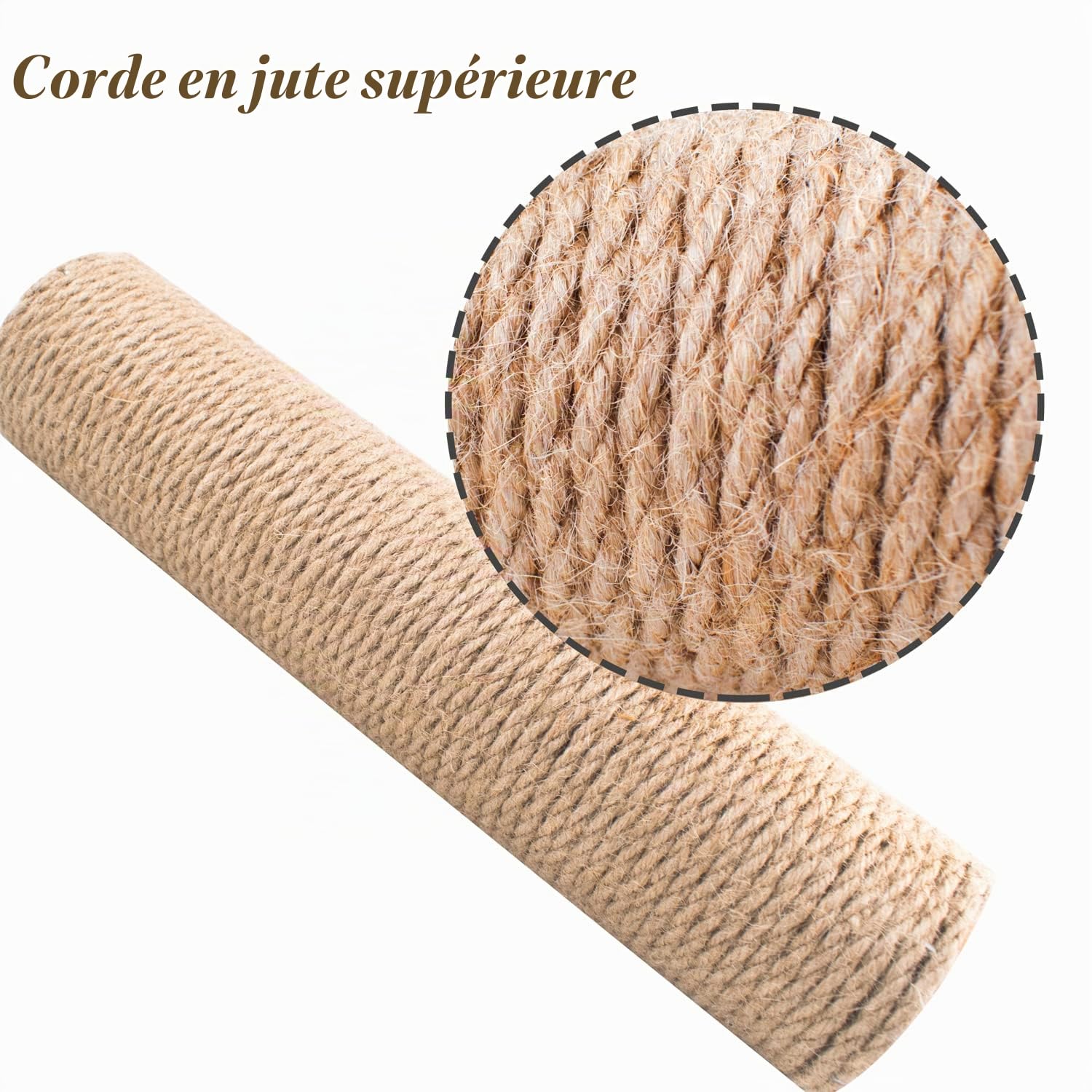Arbre à Chat de Rechange, Griffoir Chat Poteau Arbre à Chat en Sisal Poteau à griffer de Rechange pour Arbre à Chat, Facilement Assemblé pour Chat à Griffer Poteau Sisal (30cm x 2)