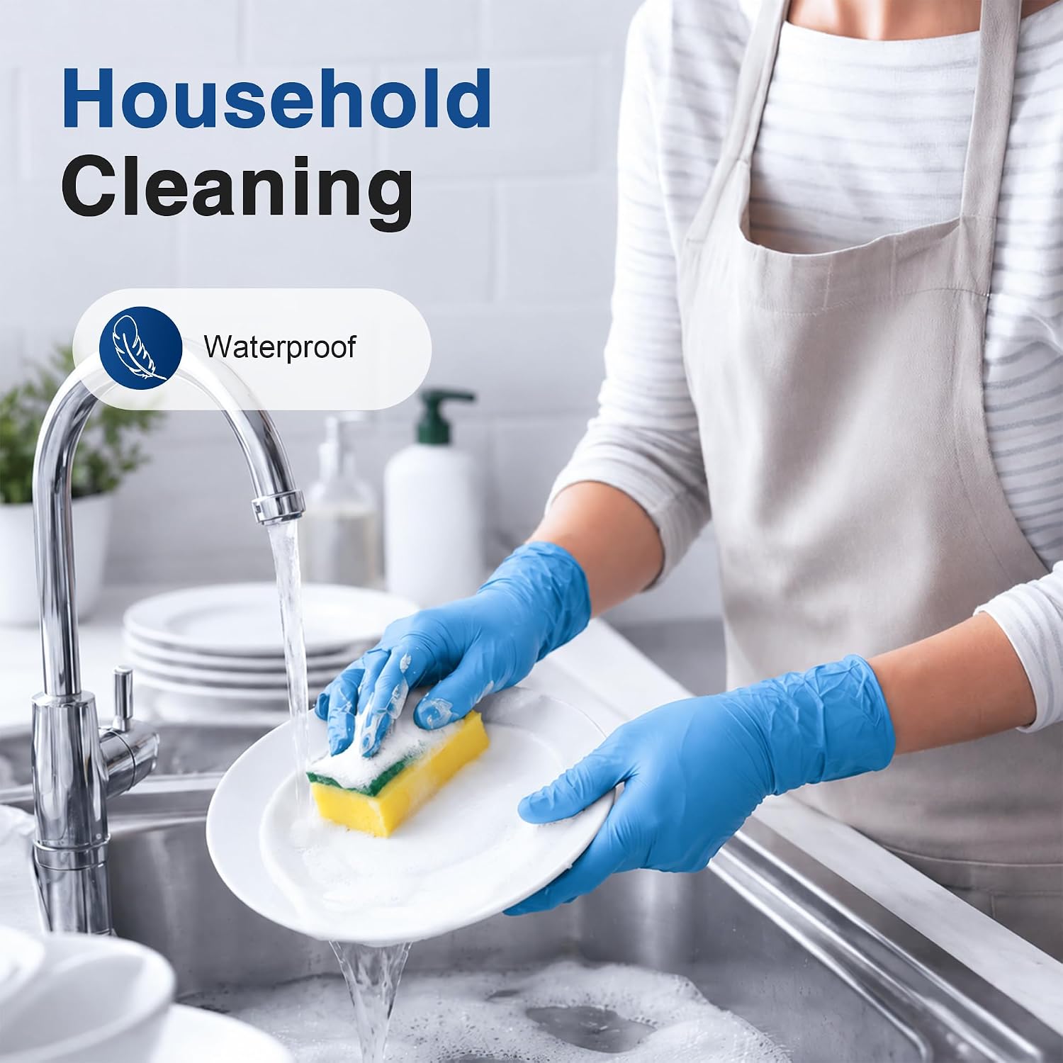 Schneider Medical Vinyl Synthetic Exam Gloves, 4 Mil, Latex-Free Disposable Gloves for Cooking, Cleaning, and Food Prep