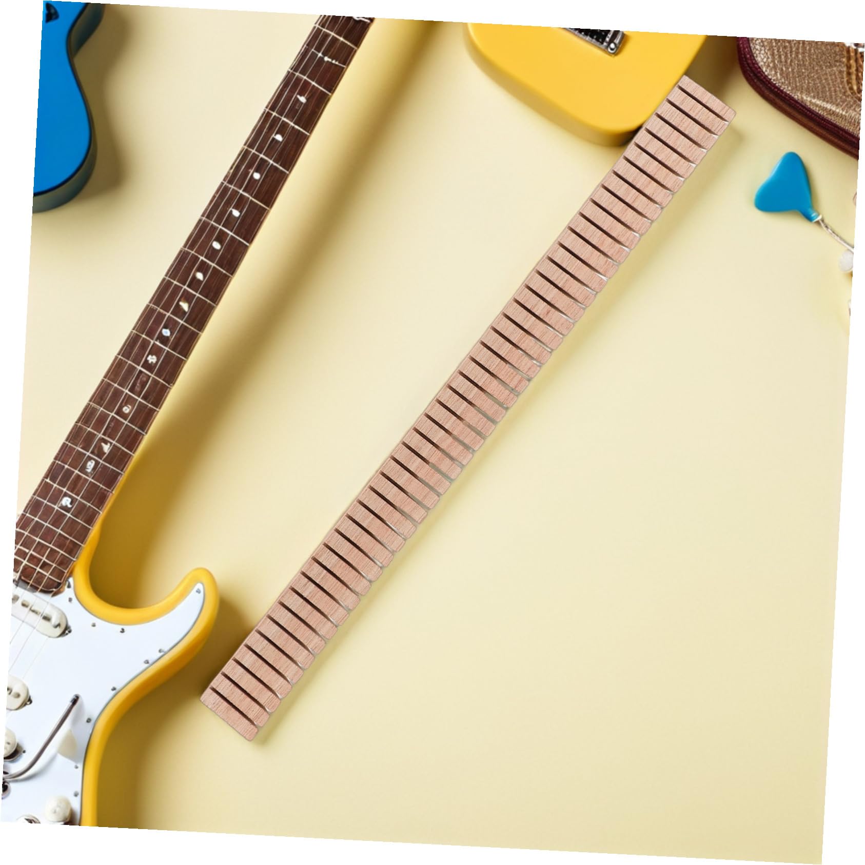 BESTonZON 12 Szt. Części i akcesoria gitarowe narzędzia do naprawy gitary narzędzia lutnicze akcesoria do gitary na gitarze akustyczne części zamienne Khaki