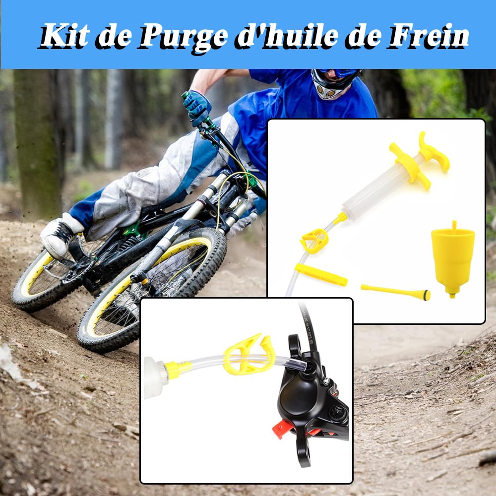 Kit Purge Huile Frein Mesee - Pour VTT Shimano, Huile Minérale/DOT5.1