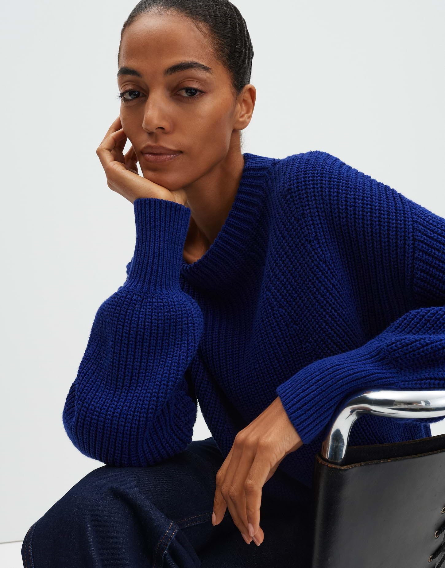 someday Damen Pullover | Tellina Texture Regular Strickpullover im Baumwollmix